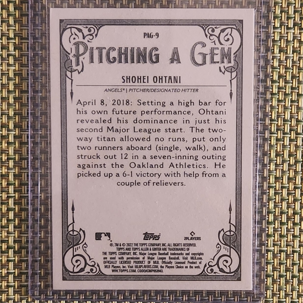 Shohei Ohtani Pitching a Gem Card - Picture 2 of 2